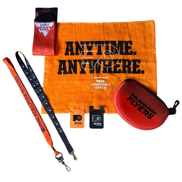 Philadelphia Flyers Fan Lanyard, Rally Towel, Socks, and Pouch Bundle - Picture 2 of 8
